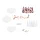 Kit dco voiture Just married rose gold et blanc  : illustration