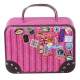 5 Botes drages mini valises en mtal fuchsia : illustration