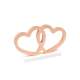 Centre de table - Coeurs enlacs en bois Rose gold ... : illustration