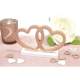 Centre de table - Coeurs enlacs en bois Rose gold ... : illustration