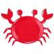Assiettes Crabe Bord de Mer Rouge x 10 : illustration
