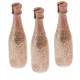 3 marque-places bouteilles de champagne rose gold : illustration