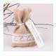 Sacs  drages toile de jute et dentelle blanche x ... : illustration