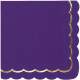  16 Serviettes festonnes, en papier Violet et or ... : illustration