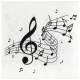 Serviette Papier Note de Musique x 20 pices : illustration