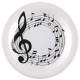 Assiettes jetable - Thme Musique 23cm x 10 pices : illustration