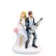 Figurine mariage, couple de mariés avec guitare  : illustration