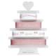 Ruban autocollant 'Merci' et 'Love' en blanc et blush ... : illustration