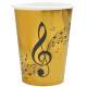 10 gobelets en carton musique - Disque d'or -  : illustration