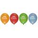 8 Ballons latex retraite multicolores  : illustration