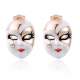 Boucles clou doreille Masque de Pierrot dor : illustration