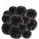 Pompon Papier de Soie Noir 15 cm Dco Mariage : illustration