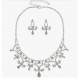 Parure Mariage Bijoux Ton Argent Cristal Clair : illustration
