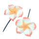 Pinces  cheveux fleur hawaienne polymre blanche ... : illustration