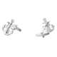 Boutons de manchette ancre marine argent : illustration