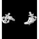 Boutons de manchette ancre marine argent : illustration