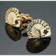 Boutons de Manchette Carte  Jouer Ton Or : illustration