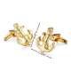 Boutons de manchette ancre marine dor : illustration