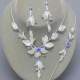 Parure Mariage Bijoux Ton Argent Cristal Bleu Royal ... : illustration