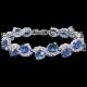 Bijou Mariage Bracelet Strass Clair et Bleu Navy 