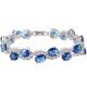 Bijou Mariage Bracelet Strass Clair et Bleu Navy 