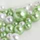 Perles Verte Décoration de Table de Mariage   : illustration