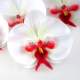Tête Orchidées mariage blanche et rouge - decoration ... : illustration