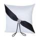 Coussin Alliances Mariage Noir / Blanc : illustration