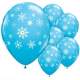 5 Ballons Latex Bleu Reine des Neiges Flocon de Neige ... : illustration