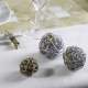 Boules rotin  3,  4,  5 cm argent ( Lot de 9 ) ... : illustration