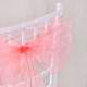Noeud de Chaise Mariage Organza Corail x 10 : illustration