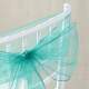 Noeud de Chaise Mariage Organza Turquoise x 10 : illustration