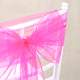 Noeud de Chaise Mariage Organza Rose Framboise x 10 : illustration