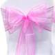 Noeud de Chaise Mariage Organza Rose Framboise x 10 : illustration