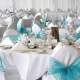 Noeud de Chaise Mariage Organza Turquoise x 10 : illustration