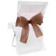 Housses de Chaise Blanche et Noeud Chocolat (Lot de ... : illustration