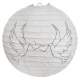 Lanterne Boule en Papier Colombe 20cm (Lot de 2) : illustration