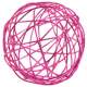 Boule en mtal fuchsia x 10 dco de table mariage  : illustration