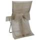 Housses de Chaise Mariage Taupe avec Noeud x 8 : illustration