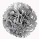 3 boules Pompons Fleurs en Papier de Soie Gris 45 ... : illustration