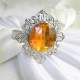 Rond de serviette mariage bague diamant orange : illustration