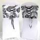 Noeud de chaise mariage corset baroque noir et blanc ... : illustration