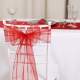 Noeud de Chaise Mariage Organza Rouge x 10 : illustration