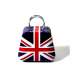 Boite à dragées valise britannique drapeau de l'Angleterre : illustration