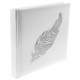 Livre d'Or Blanc Plume Gris Argent : illustration