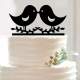 Figurine de mariage oiseaux - coloris noir : illustration