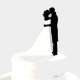 Figurine mariage silhouette couple qui s'embrasse ... : illustration