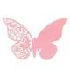 Marque-place Papillon Dentelle rose (lot de 10) : illustration