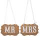 Pancartes Mr & Mrs pour chaise mariage : illustration