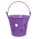 Mini seau  drages coeur mtal lilas (lot de 6) : illustration